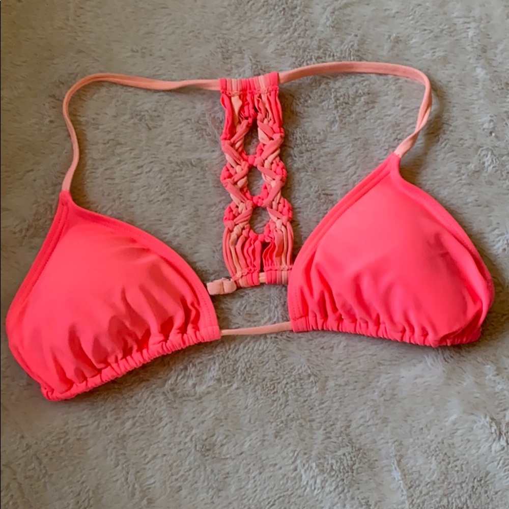 Macrame Hot Pink Bikini Top